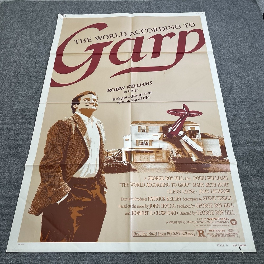 VTG WORLD ACCORDING TO GARP 1982 ORIGINAL 27X41 MOVIE POSTER ROBIN WILLIAMS